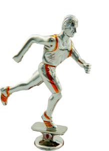 Figurka Plastikowa Srebrny Biegacz FR09SG Nagroda Sportowa