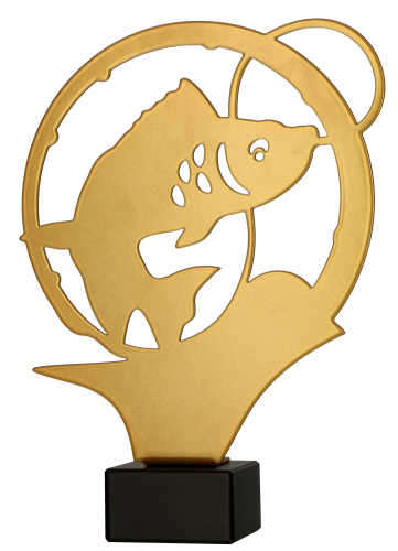 Statuetka Metalowa Złota ML-FIS3 Statuetka Ryba 