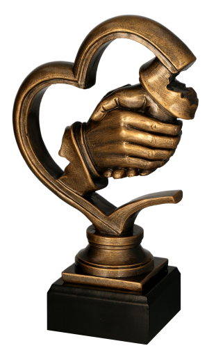 Statuetka Odlewana RFST3047/BR Statuetka Uścisk Dłoni