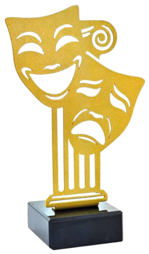 Metalowe Trofeum Ażurowe M-4315 MASKI - Nagroda Teatralna