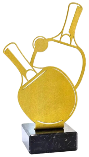 Metalowe Trofeum Ażurowe M-4341 PING PONG - Nagroda Tenisowa