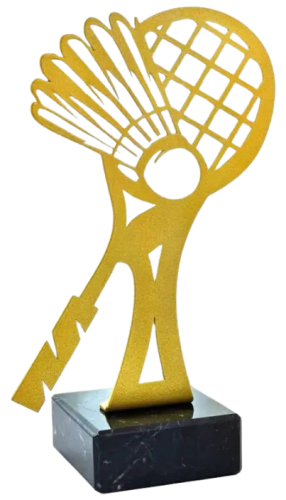 Metalowe Trofeum Ażurowe M-4336 Badminton - Nagroda Sportowa