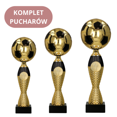 Zestaw Pucharów Futbol Gold 4222 Trofea Sportowe