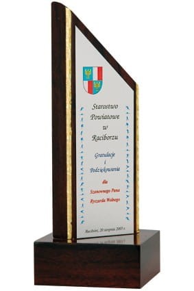 Statuetka Drewniana TROF1C/GR Statuetki Pamiątkowe