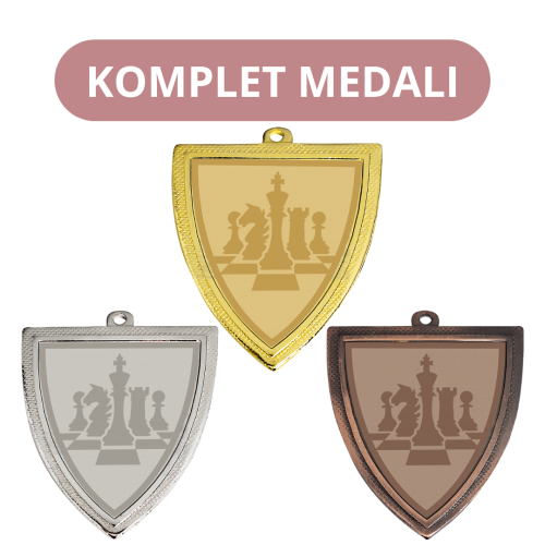 Komplet Medali D129-AFS042 Medale Szachowe