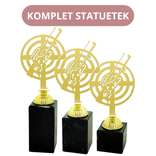 Komplet Statuetek BROŃ DŁUGA - Trofea Metalowe