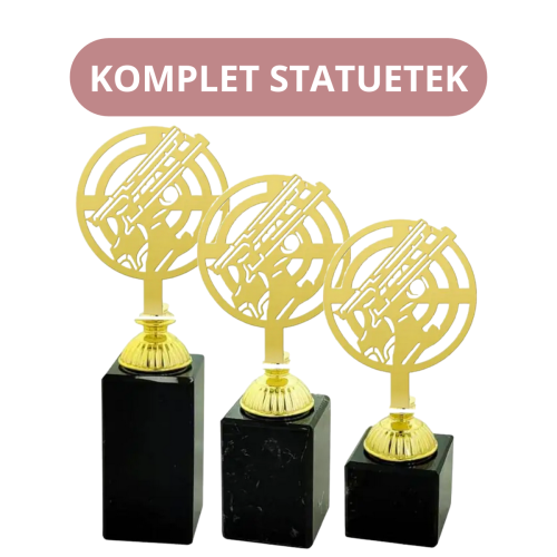 Komplet Statuetek BROŃ KRÓTKA - Trofea Metalowe