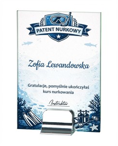 Statuetka Szklana Rectangle W711B-W713B Nagroda Biznesowa