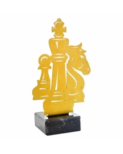 Metalowe Trofeum Ażurowe M-4329 SZACHY - Nagroda Szachowa
