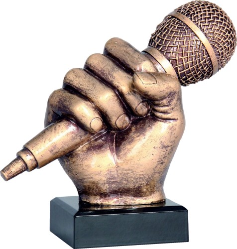 Statuetka Odlewana RFST2074-14/BR Statuetka Mikrofon