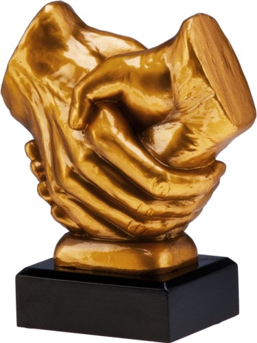 Statuetka Odlewana RFST2089/G Statuetka Uścisk Dłoni
