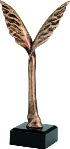 Trofeum WIKTOR  RTY3301/BR - Statuetka odlewana Skrzydła