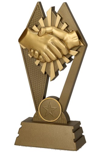 Statuetka Odlewana Złota RP3015 Statuetka Uścisk Dłoni