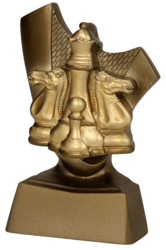 Statuetka Odlewana Złota RP4026 Statuetka Szachy