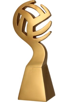 Statuetka Odlewana Złota RP5012-23/G Statuetka Siatkówka