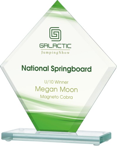 Szklane Trofeum Emerald GS109 Nagrody Firmowe