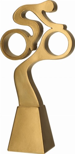 Statuetka Odlewana RP5019-23/G Statuetka Kolarstwo