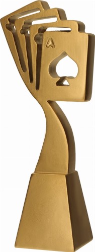Statuetka Odlewana Złota RP5020-23/G  Statuetka Karty
