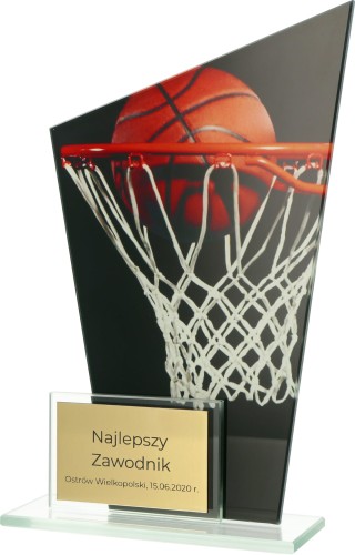 Trofeum Szklane Dual DG1/BAS Statuetki Koszykarskie