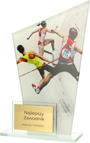 Trofeum Szklane Dual DG1/ATH Statuetka Lekkoatletyka