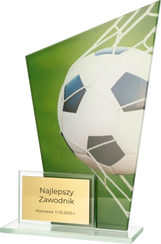 Trofeum Szklane Dual DG1/SOC Statuetka Piłka Nożna
