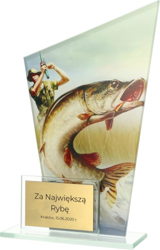 Trofeum Szklane Dual DG1/FIS Statuetki Wędkarskie