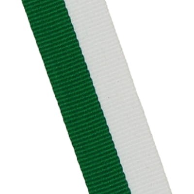 Wstążka do medalu Q-MEDALS "Biało-zielona" V3-W/GN