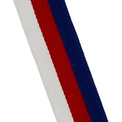 Wstążka do medalu Q-MEDALS "Niebiesko-czerwono-biała" V3-BL/R/W
