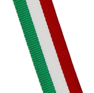 Wstążka do medalu Q-MEDALS "Zielono-biało-czerwona" V3-GN/W/R