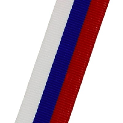 Wstążka do medalu Q-MEDALS "Biało-niebiesko-czerwona" V3-W/BL/R