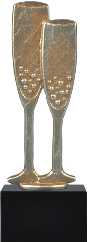 Statuetka Metalowa SZAMPAN BEL753A 