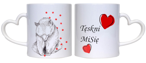 Kubek z Niedźwiedziem WŁASNY TEKST Serce