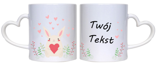 Kubek z Królikiem WŁASNY TEKST Uszko Serce