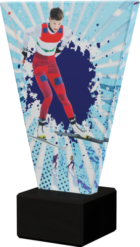 Trofeum Szklane V-LINE VL2/SKI1 Statuetka Narciarska