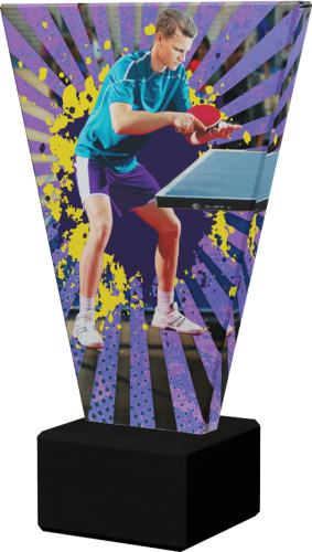 Trofeum Szklane V-LINE VL2/TAB Statuetka Tenis Stołowy