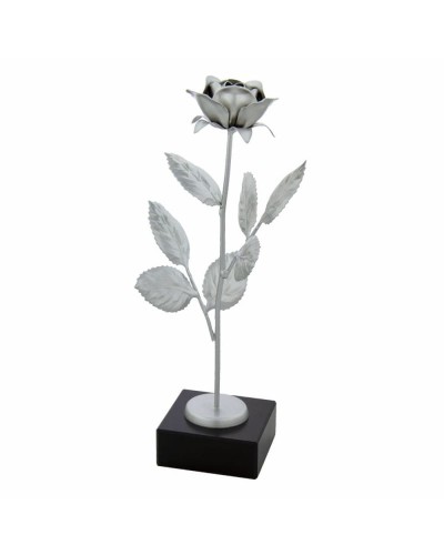 Statuetka metalowa ROSE SILVER MAT 2225