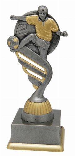 Szara Statuetka Piłkarska PIŁKARZ SS1725 - Nagrody Sportowe
