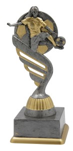Szara Statuetka Piłkarska WOLEJ SS1754 Nagrody Sportowe