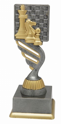 Szara Statuetka Szachy CHESS SS1740 Nagrody Szachowe