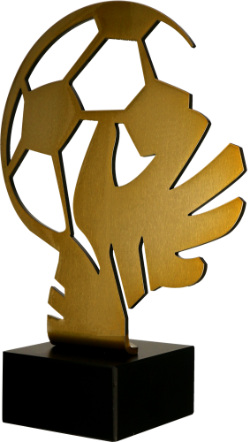 Statuetka Metalowa Złota BL-SOC3 Statuetka Dla Bramkarza