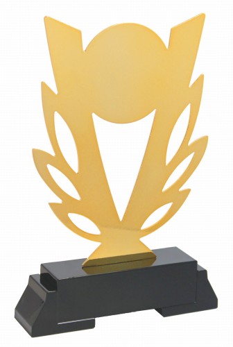 Złota Statuetka Metalowa FLOWER L248 - Unikatowe Nagrody Sportowe
