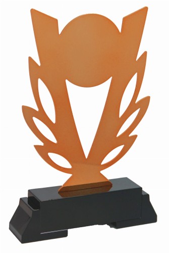 Brązowa Statuetka Metalowa FLOWER L248 - Unikatowe Nagrody Sportowe