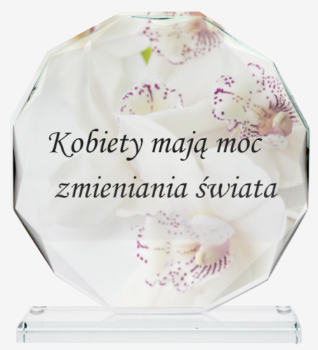 Statuetka Szklana Okazjonalna - G020 - Trofeum na Dzień Kobiet