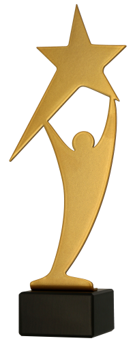 Statuetka Metalowa Złota ML-STA2 Statuetka Gwiazda