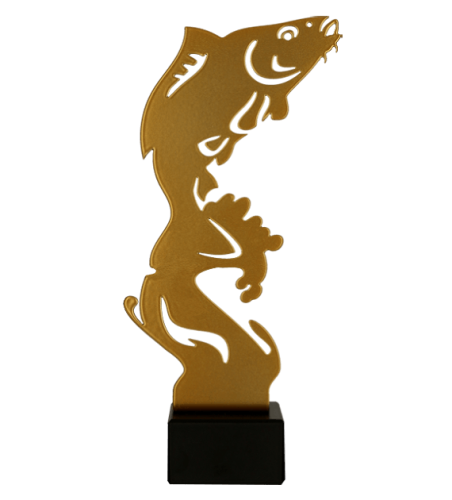 Statuetka Metalowa Złota ML-FIS1 Statuetka Ryba