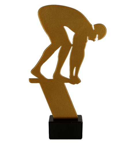 Statuetka Metalowa Złota ML-SWI Prezent Dla Pływaka