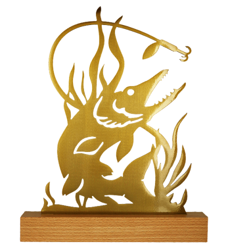 Statuetka Metalowa SZCZUPAK WL-PIK Nagroda dla Wędkarza