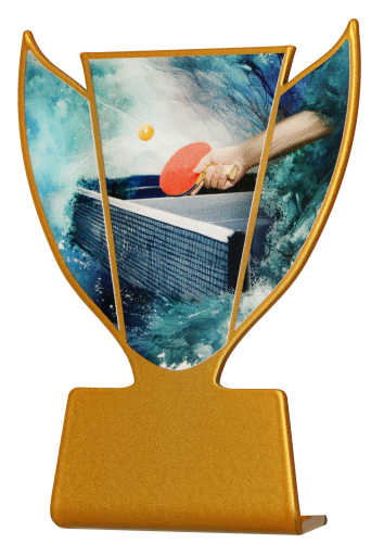 Statuetka Metalowa Złota SL-TAB Statuetka Tenis Stołowy