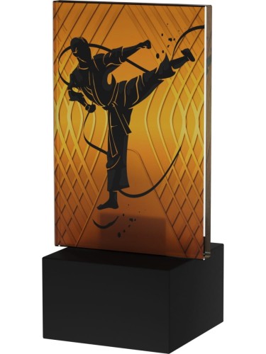 Statuetka Szklana Amber AG1-12/KAR KARATE - Trofea Okazjonalne